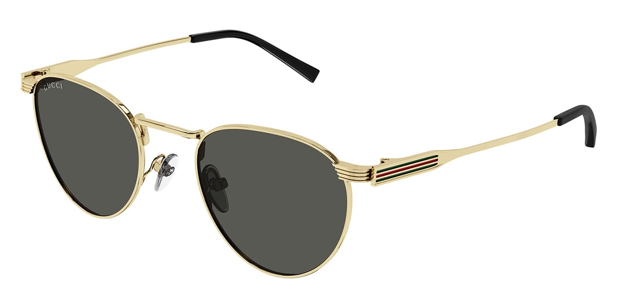 Gucci GG1875S Round Sunglasses in Gold Grey - Luxury Designer Sunglasses for Women & Men - Perfect for Beach, Driving & Fashion Outfits