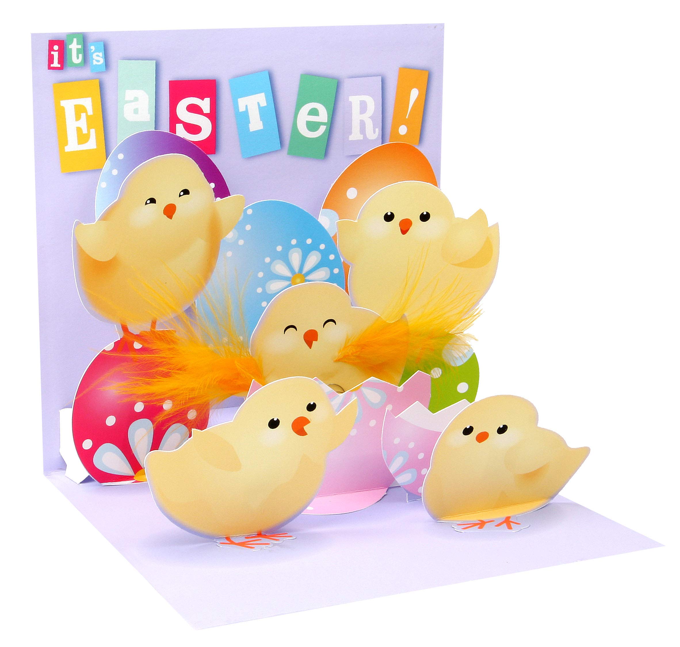 3D Easter Greeting Card - Chick & Eggs Pop Up Card - Perfect for Easter Gifts, Party Decorations, and Spring Celebrations