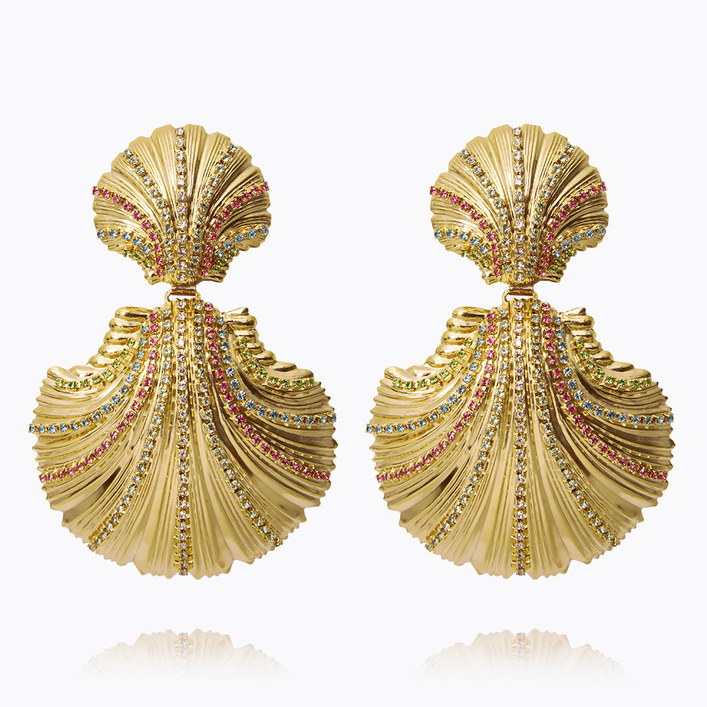 Mirella Grande Hoop Earrings - Rainbow Color Combination for Women | Perfect for Parties, Weddings & Everyday Fashion Accessories
