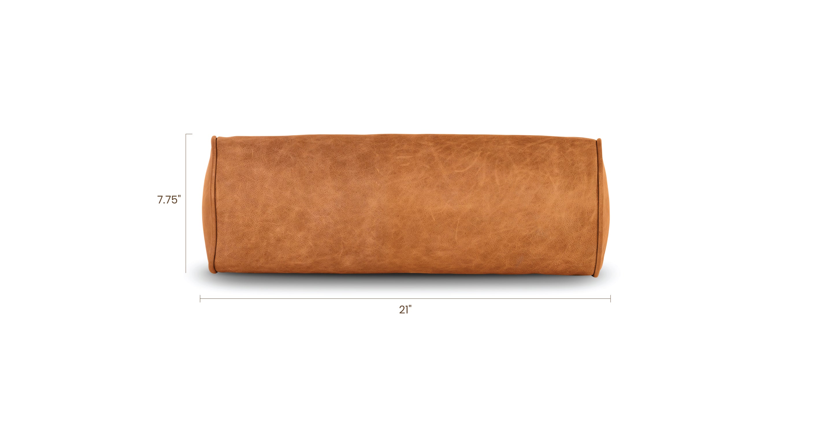 Premium Napa Leather Bolster Pillow Set - Luxury Sofa Cushions for Living Room, Bedroom & Office Decor (Set of 2) - Perfect for Home Styling, Reading Nook & Relaxation