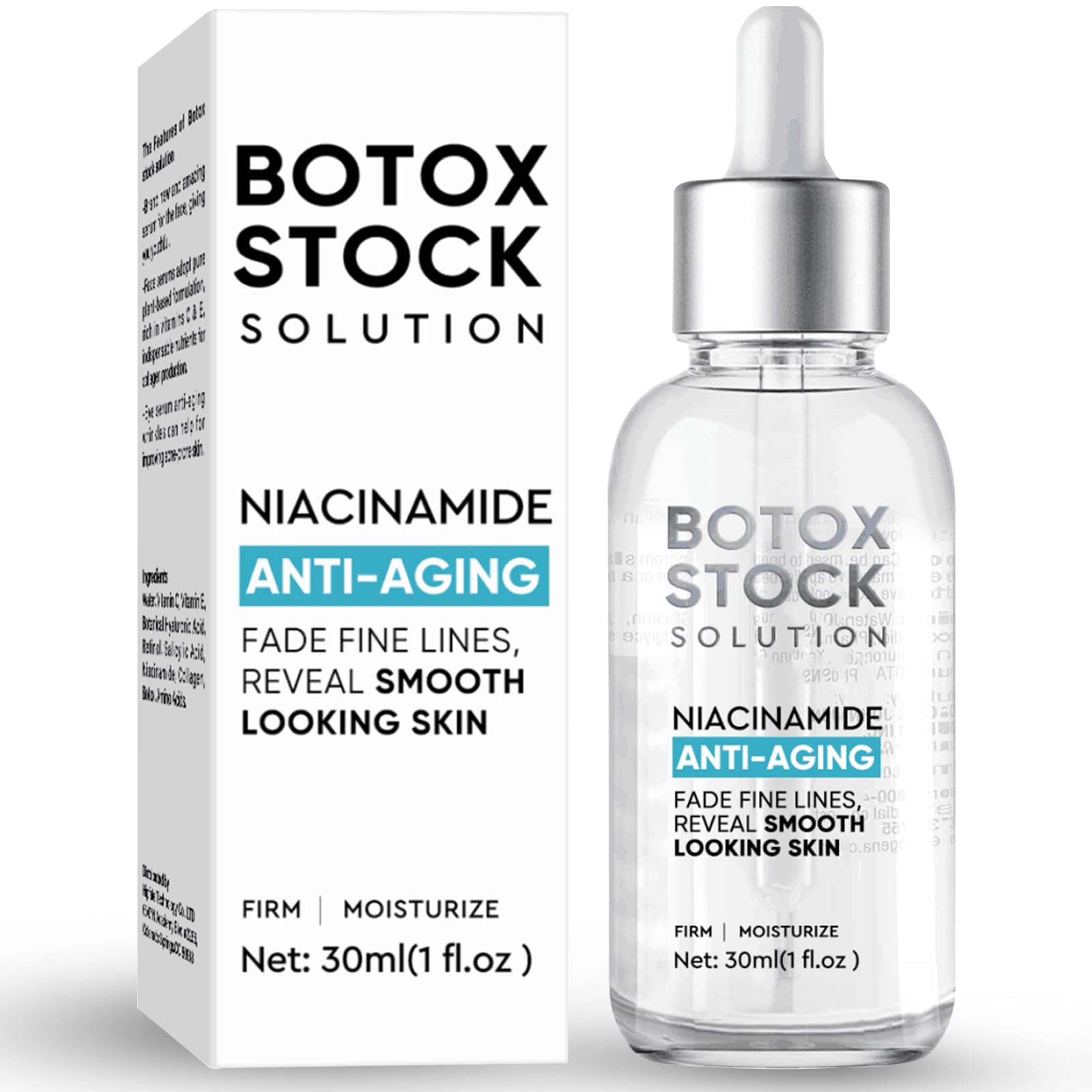Botox Face Serum with Vitamin C & E - Anti Aging & Instant Face Lift Serum for Wrinkles, Fine Lines & Collagen Boost | Plumping Facial Treatment for Youthful Skin | Perfect for Daily Skincare Routine & Nighttime Rejuvenation