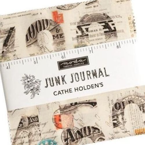 Cathe Holden Fabric Charm Pack - Premium Scrapbooking Material for Junk Journals, DIY Crafts, and Memory Keeping Projects | Perfect for Handmade Cards, Collages, and Creative Scrapbooking