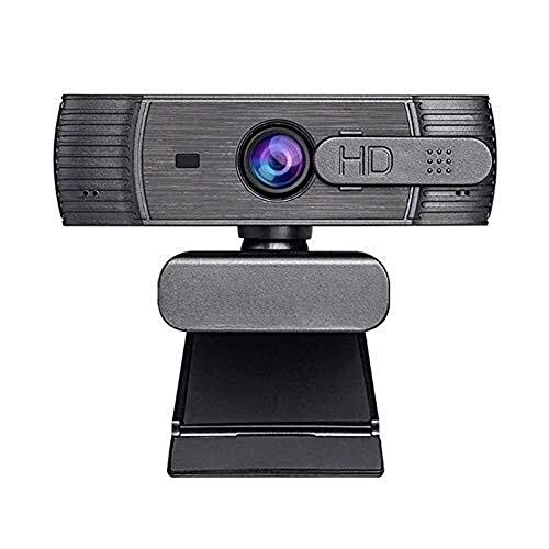 Full HD 1080p Webcam with Stereo Microphone - Widescreen USB Computer Camera for Video Calling, Recording, Gaming & Live Streaming - Flexible Rotatable Clip for Laptops & Desktops - Perfect for Home Office, Online Classes & Video Conferencing (Black)