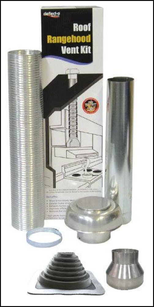 Universal Tile Roof Duct Kit for HVAC & Ventilation - Euro Appliances Roof Ventilation System - Perfect for Attic, Bathroom & Kitchen Exhaust Fans (White)
