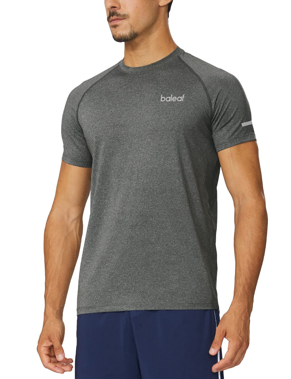 BALEAF Men's Quick Dry Short Sleeve T-Shirt - Moisture Wicking Running & Workout Shirt for Gym, Hiking & Outdoor Activities