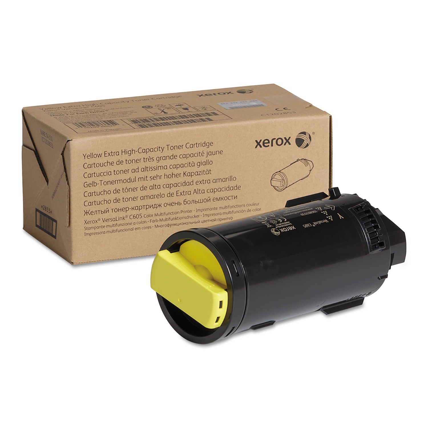 106R04012 Extra High Yield Yellow Toner Cartridge - 16,800 Page Yield, TAA Compliant | Ideal for High-Volume Printing in Offices & Businesses