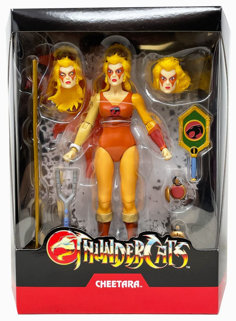 Super7 Thundercats Cheetara The Super Speedy Ultimates Action Figure - 7-Inch Collectible Toy with 5 Accessories - Perfect for Display, Gifts & Thundercats Fans (Multicolor)