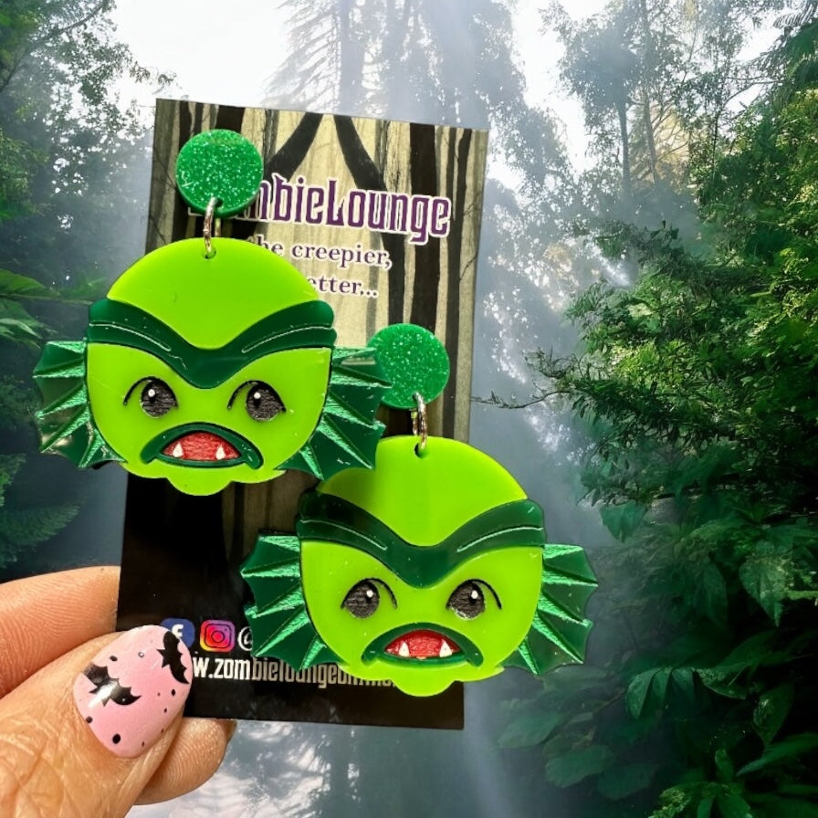 Cute Kawaii Kewpie Doll Creature Earrings for Women - Unique Handmade Resin Jewelry Gift for Girls, Teens, Best Friends (Perfect for Parties, Cosplay, Everyday Wear)