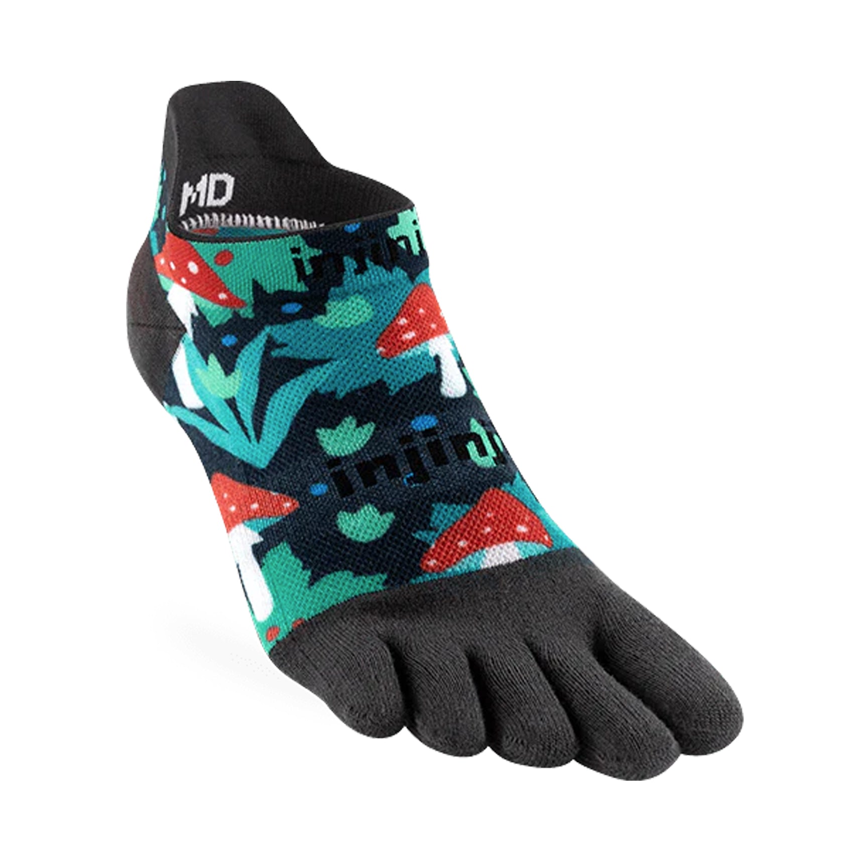 **Injinji Men's No-Show Running Socks – Artist-Designed Toe Socks for Comfort & Performance – Ideal for Running, Hiking & Gym Workouts**