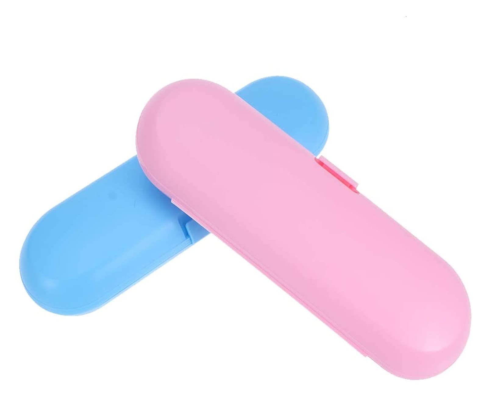 2PCS Universal Electric Toothbrush Travel Case - Waterproof Portable Storage Cover for Oral-B, Philips Sonicare (Blue & Pink) | Perfect for Camping, Gym & Business Trips