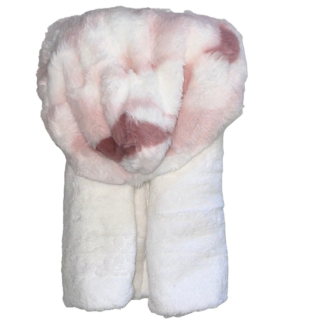 Soft Confetti Mauve & White Cloud Oversized Hooded Bath Towel - Ultra Absorbent & Luxurious for Adults, Spa, Beach & Pool Use