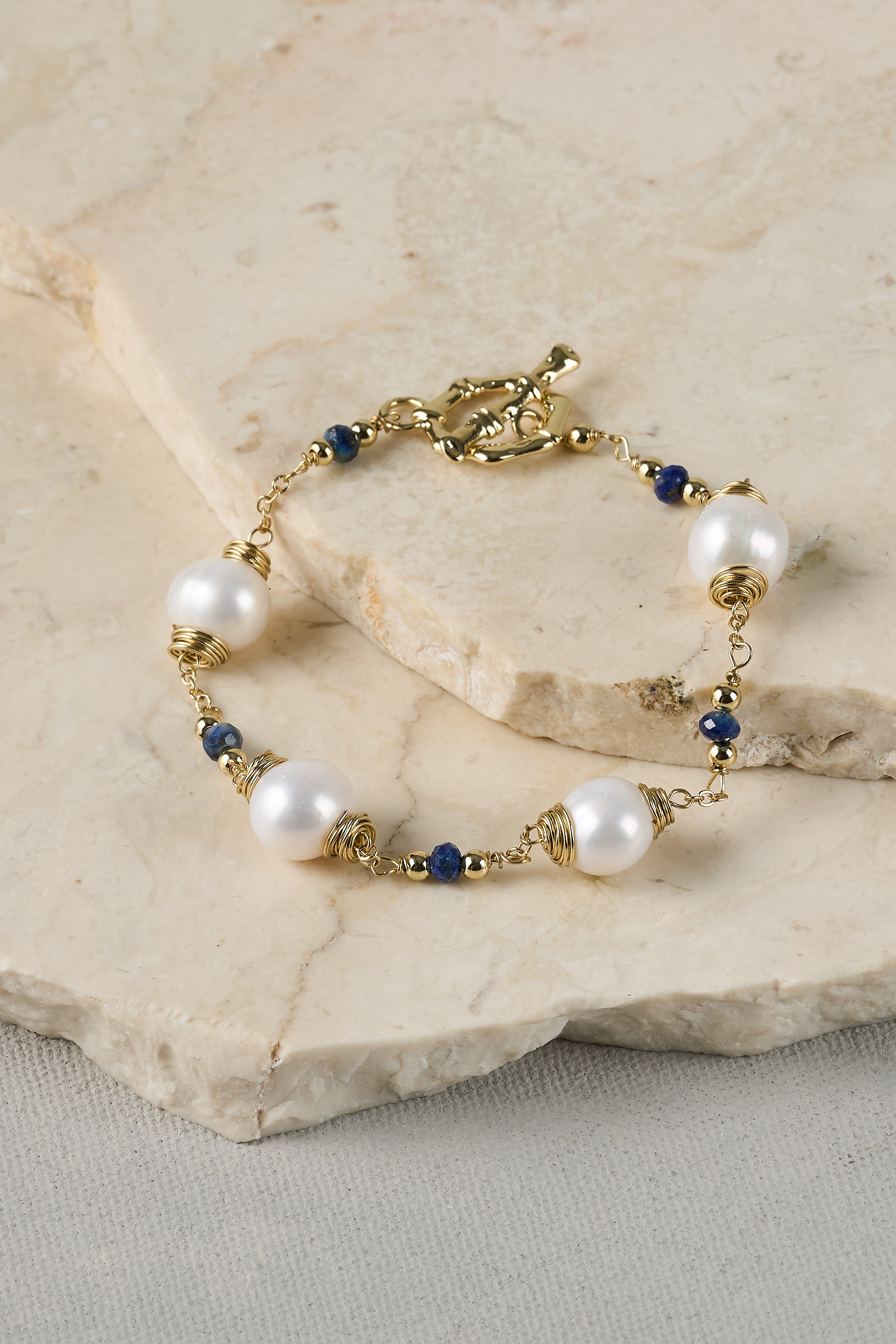 Elegant Navy Blue Scattered Pearl Bracelet for Women - Perfect for Weddings, Parties & Daily Wear
