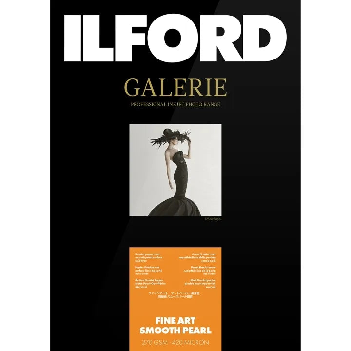 Ilford Galerie FineArt Smooth Pearl 270gsm A4 Photo Paper - 25 Sheets for Professional Photography, Art Prints & High-Quality Home Decor