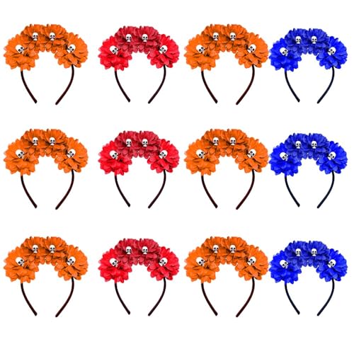 12-Piece Pop The Party Headbands - Cute Halloween Hair Accessories for Kids & Women | Hair Bands & Hoops for Costumes, Dress-Up & Holiday Celebrations