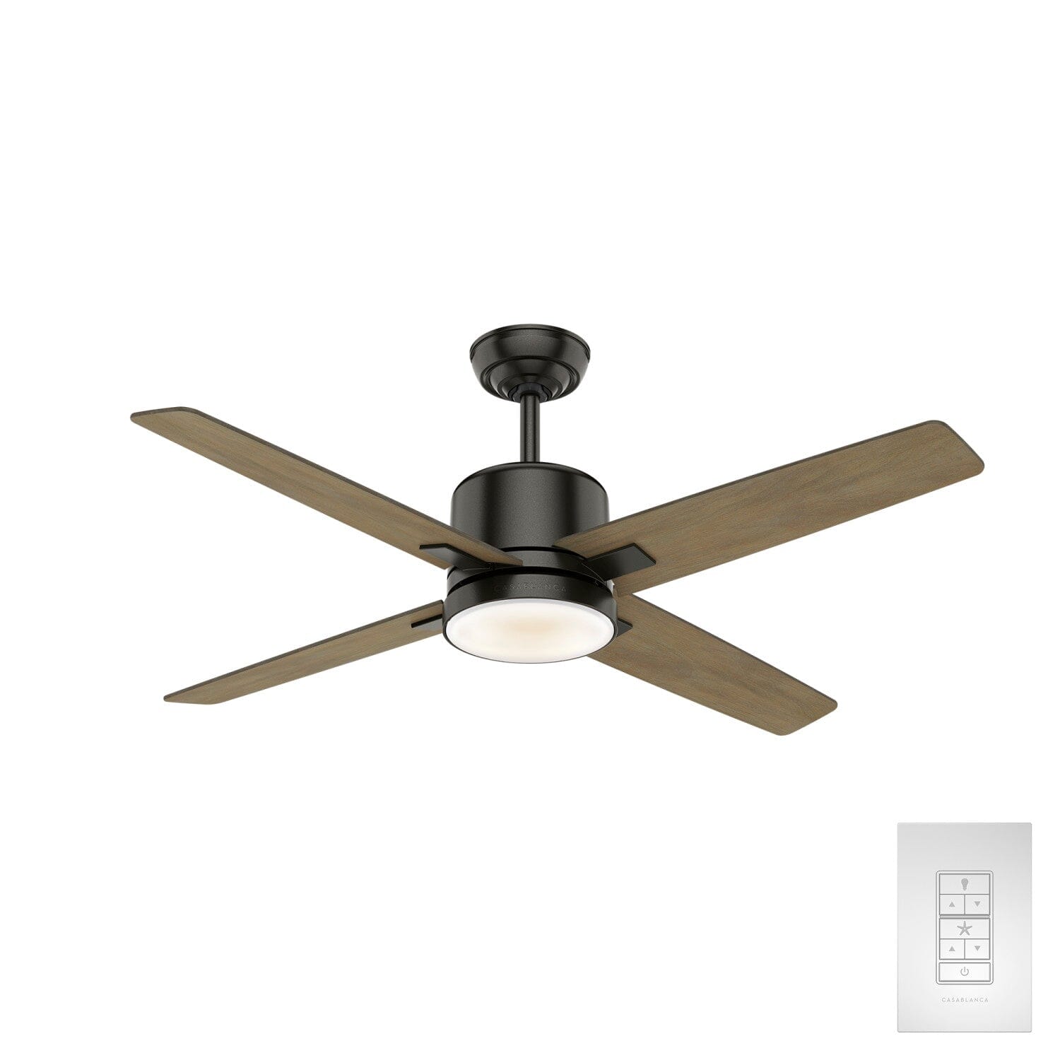 52 Inch Axial Ceiling Fan with LED Light - Energy Efficient & Quiet for Living Room, Bedroom, or Office