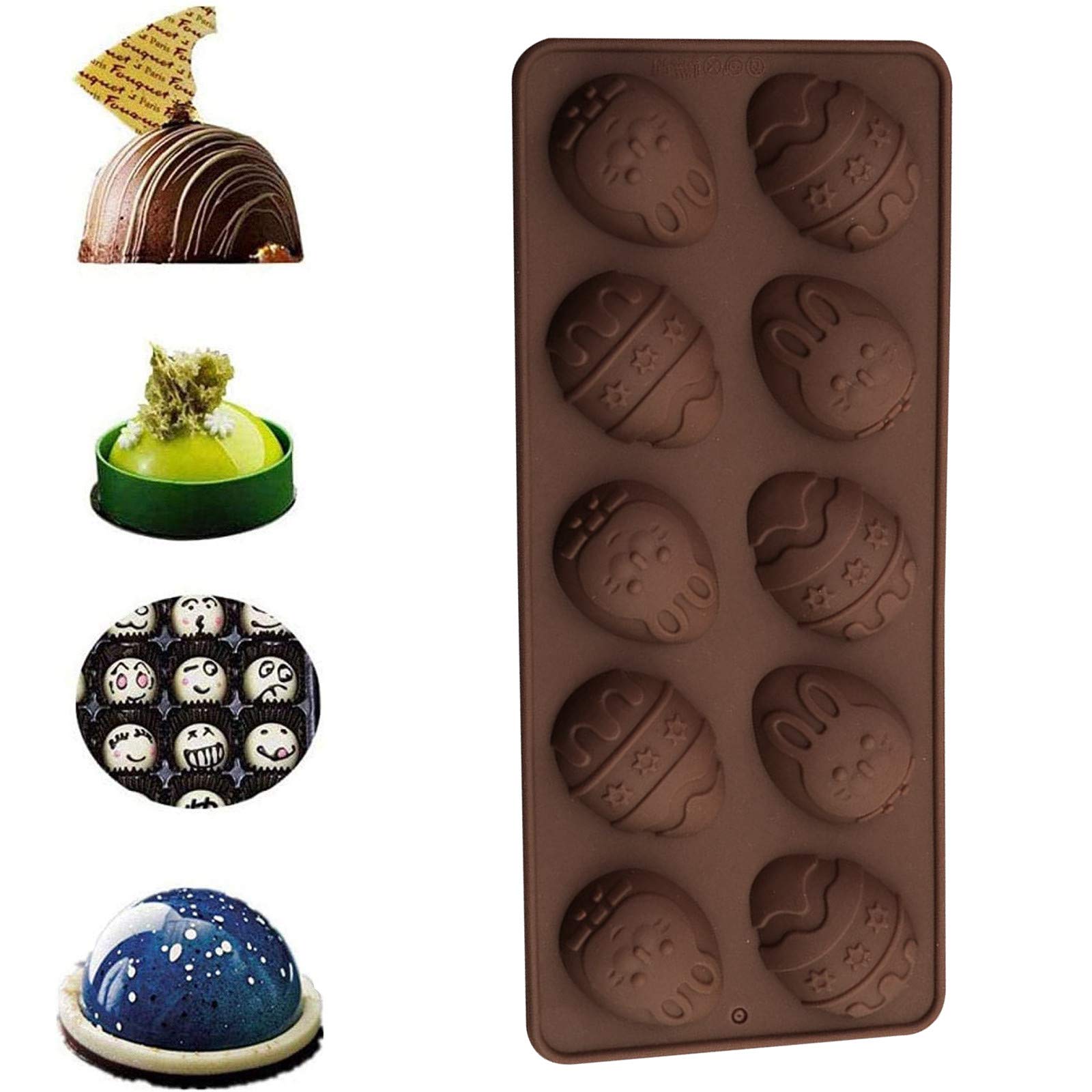 Easter Egg Silicone Cake Mold - 3D Bunny Rabbit Baking Mold for Chocolate, Fondant, Candy & Ice - DIY Easter Baking Tools for Home, Parties & Holiday Decorations