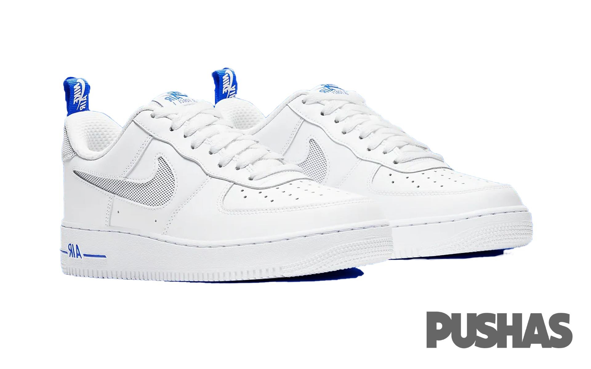 Nike Air Force 1 Low '07 LV8 Cut Out White Sneakers - Men's Casual Shoes for Streetwear & Everyday Wear