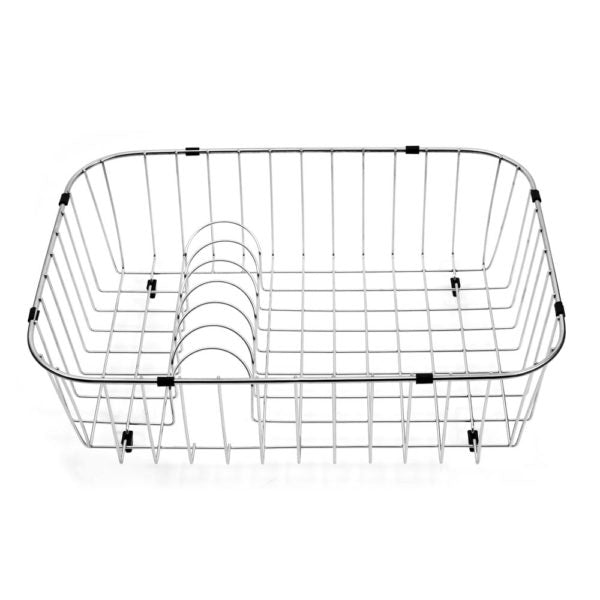 Hamat RIN 20156 Stainless Steel Rinsing Basket with Plate Rack - 19.25 x 14.25 x 6 Inches - Perfect for Kitchen, Restaurant, and Dishwashing Organization