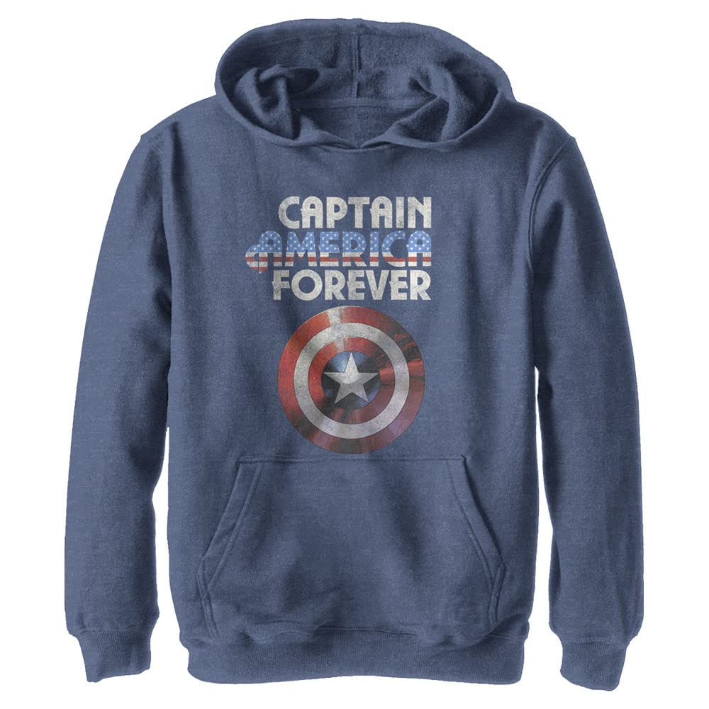 Marvel Kids' Captain America Forever Hoodie - Soft & Comfortable Pullover for Boys & Girls - Perfect for School, Playdates & Superhero Adventures