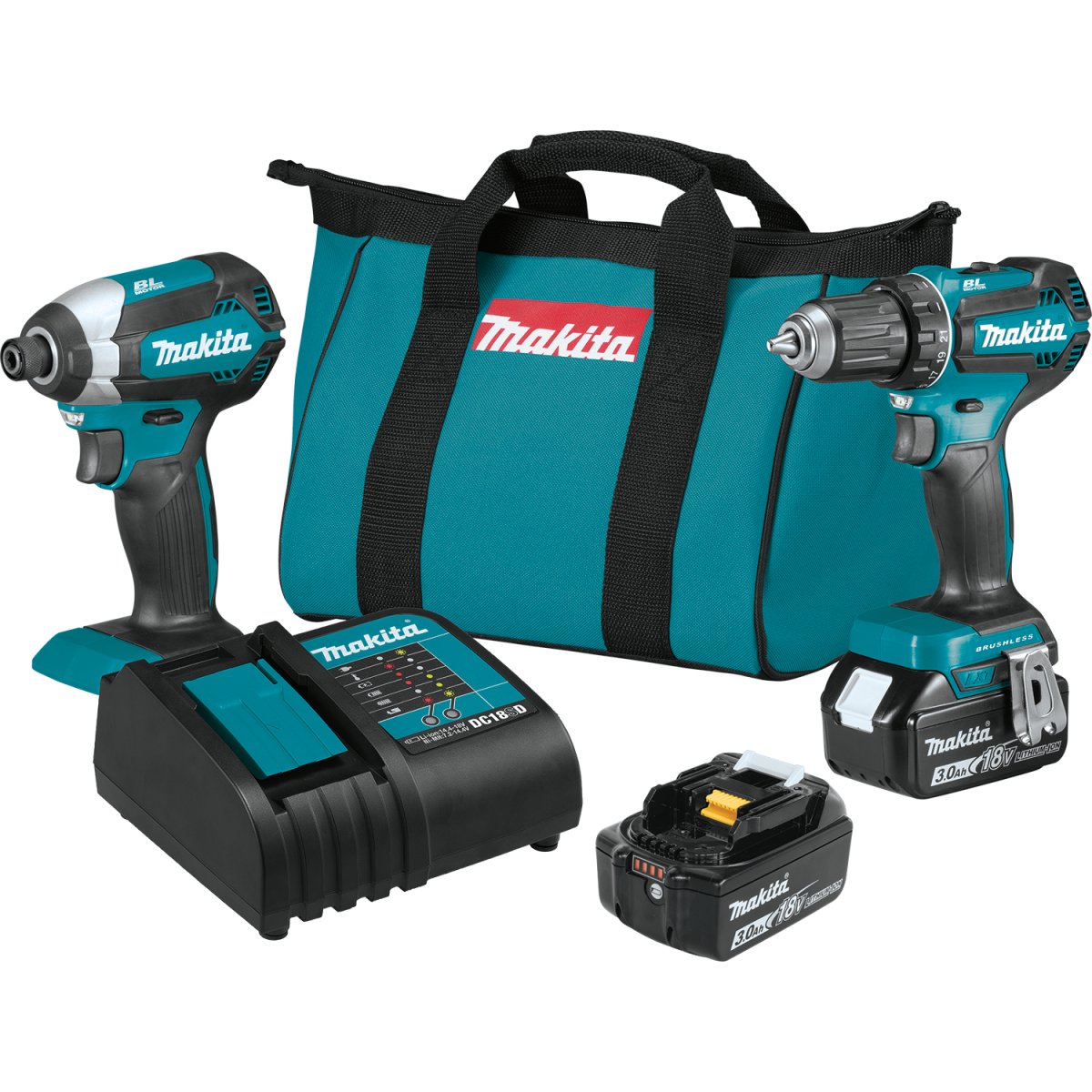 18V LXT Lithium-Ion Brushless Cordless 2-Piece Combo Kit with 3.0Ah Battery - Perfect for DIY Home Projects & Professional Construction Work