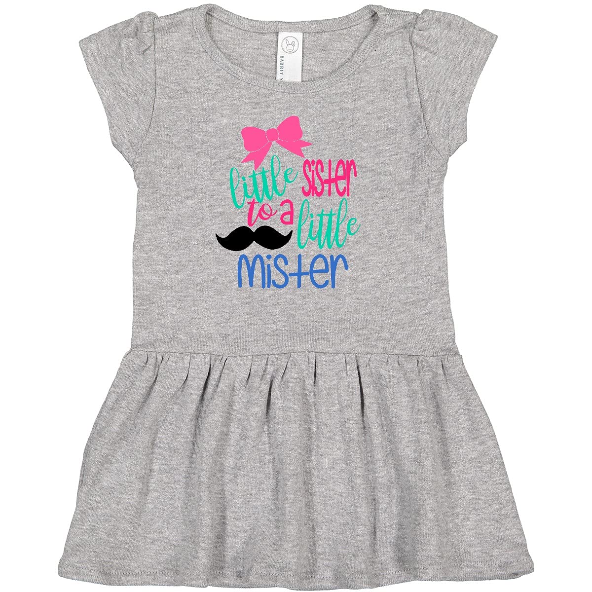 Inktastic Little Sister to a Little Mister Infant Dress - Adorable Baby Girl Outfit for Sibling Matching, Photo Shoots & Special Occasions