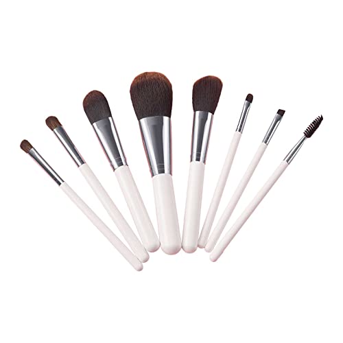 Premium 8-Piece Makeup Brush Set - Synthetic Concealer, Foundation, Powder, Eyeshadow, Eyebrow & Lip Gloss Brushes for Flawless Makeup Application | Perfect for Daily Use, Professional Makeup Artists & Travel Beauty Kits