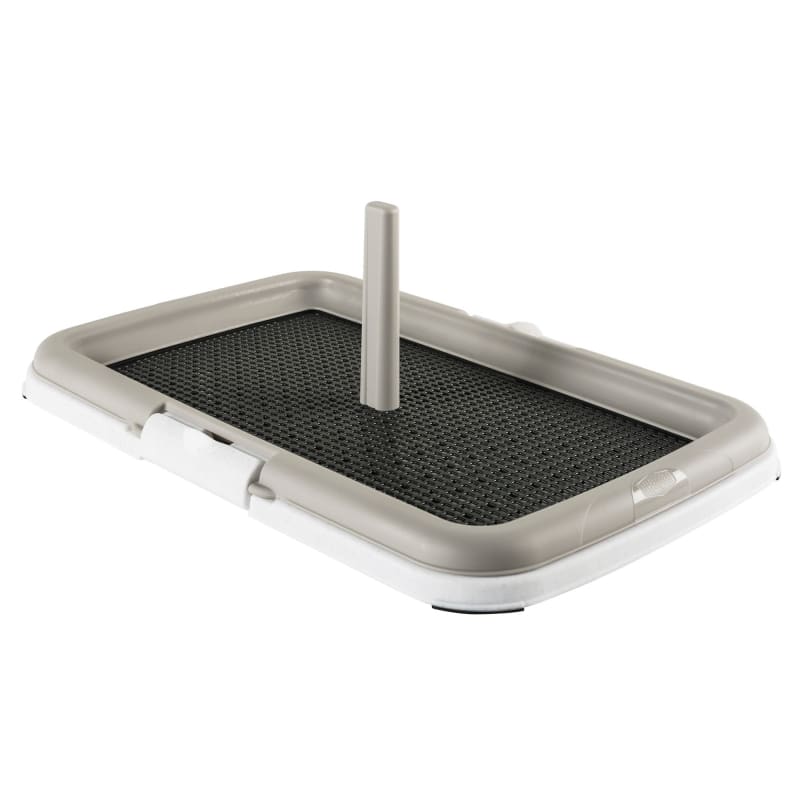 Stefanplast Dog Pee Tray with Turret - Indoor/Outdoor Pet Potty Training Solution for Small, Medium & Large Dogs - Perfect for Apartments, Balconies & Travel Use