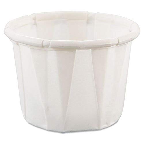 SOLO Cup Company 1/2 oz White Disposable Paper Souffle Portion Cups - 250 per Bag, 20 Sleeves (5000 Total) - Perfect for Catering, Restaurants, and Home Baking