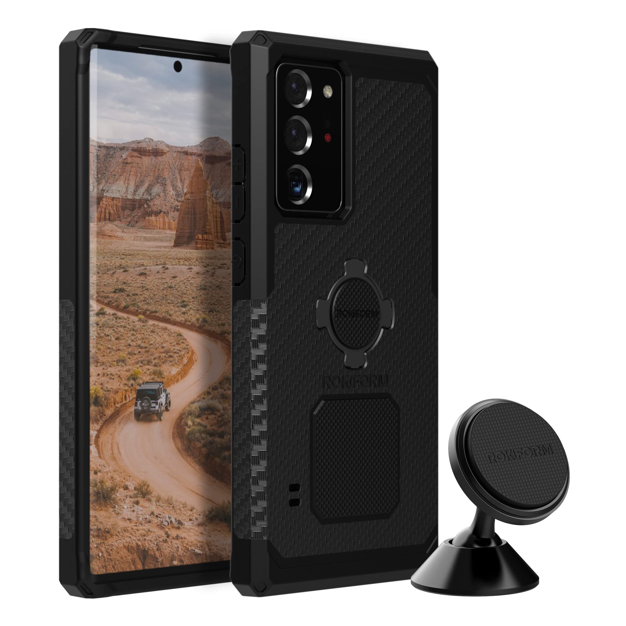 Rokform Galaxy Note 20 Ultra Rugged Case with Swivel Dash Phone Mount - Durable Protection for Car, Truck, or Van - Perfect for Road Trips, Commuting, and Outdoor Adventures