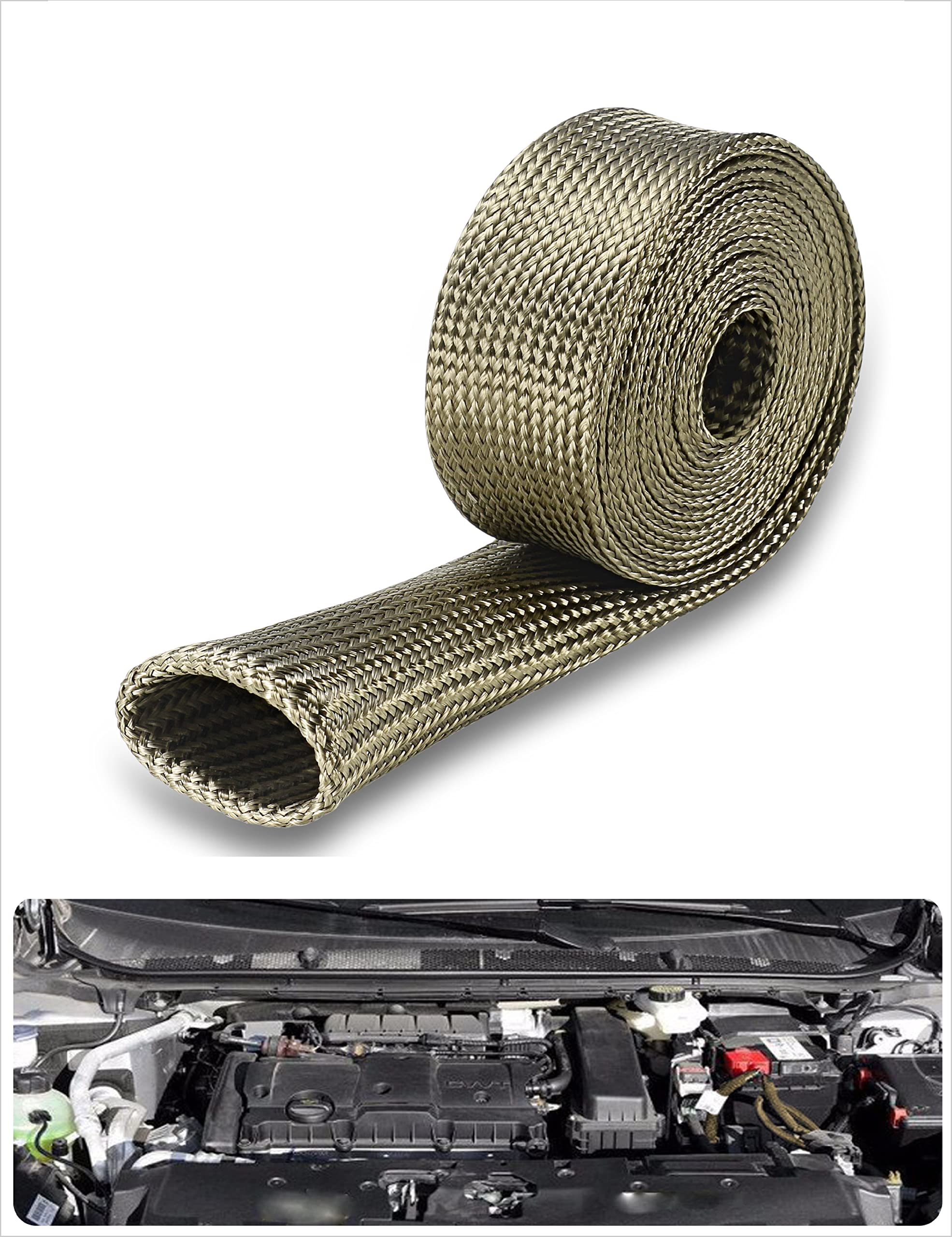 High-Temperature Heat Sleeve for Automotive Fuel Lines - 3/4
