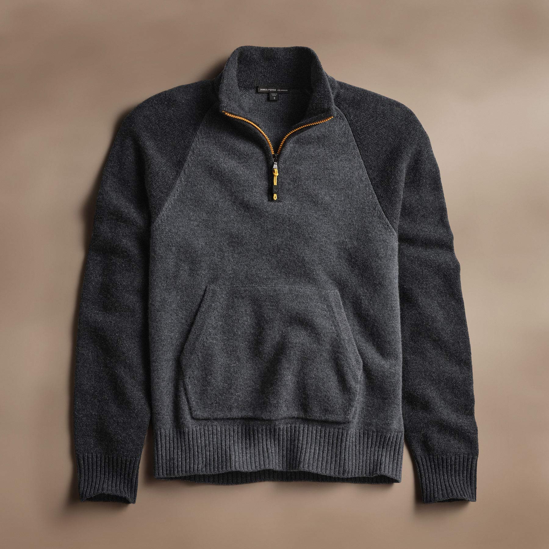 Recycled Cashmere Color Blocked Half Zip Pullover - Flannel & Coal - Cozy Winter Layering for Outdoor Adventures & Casual Wear