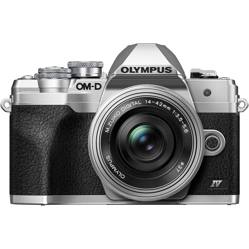 Olympus OM-D E-M10 Mark IV Mirrorless Camera with 14-42mm Lens - Silver | 4K Video, 20MP Sensor, 5-Axis Stabilization | Perfect for Travel, Vlogging & Street Photography