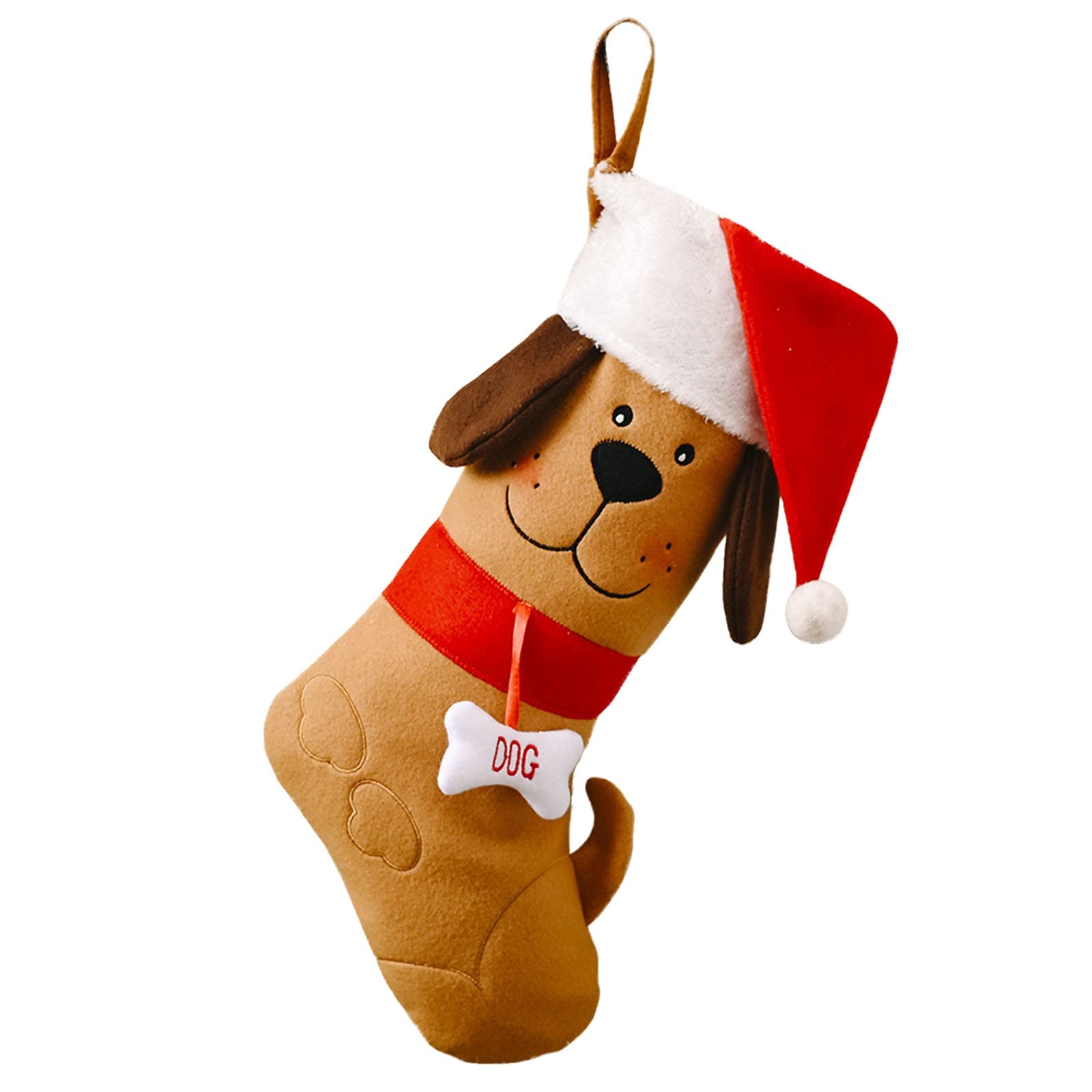 Christmas Socks Gift Bags - Cute Dog Stockings for Xmas Tree Decorations, Holiday Hanging Ornaments & Candy Holders - Perfect for Christmas Party Favors, Home Decor & Festive Gifting