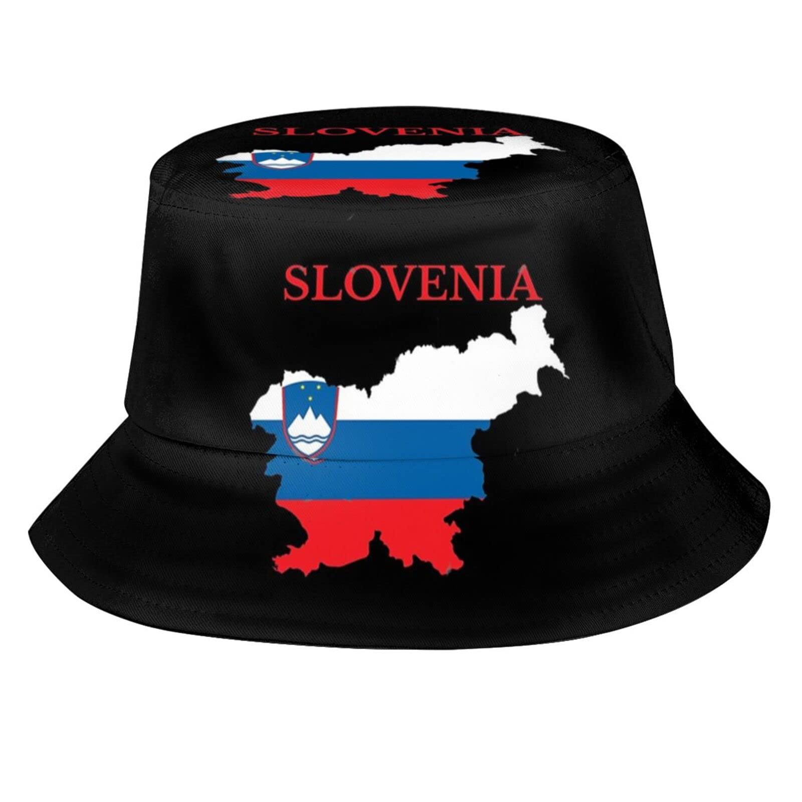 Slovenia Flag Bucket Hat - Packable Sun Protection Wide Brim Hat for Men & Women | Summer Outdoor Travel, Beach, Fishing & Hiking Accessories