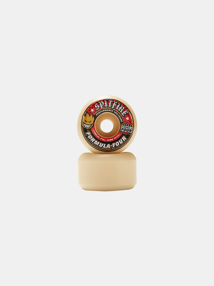 Spitfire Formula Four 101D Conical Full Skateboard Wheels - Red | High-Performance Wheels for Street & Park Skating