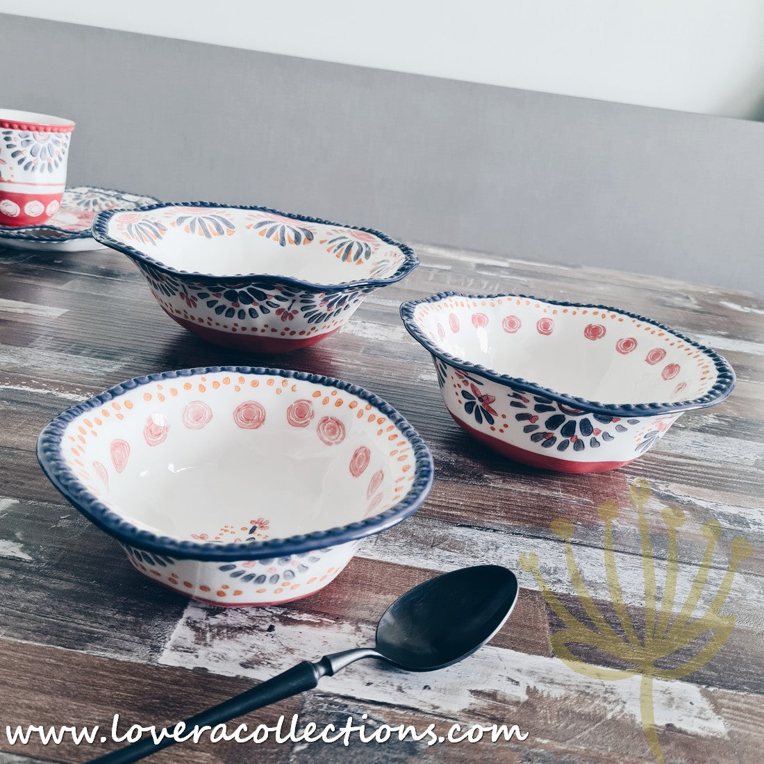 Afrocentric Red Dinnerware & Serveware Set - Elegant African-Inspired Plates, Bowls & Serving Dishes for Stylish Dining & Entertaining | Perfect for Dinner Parties, Holidays & Cultural Celebrations