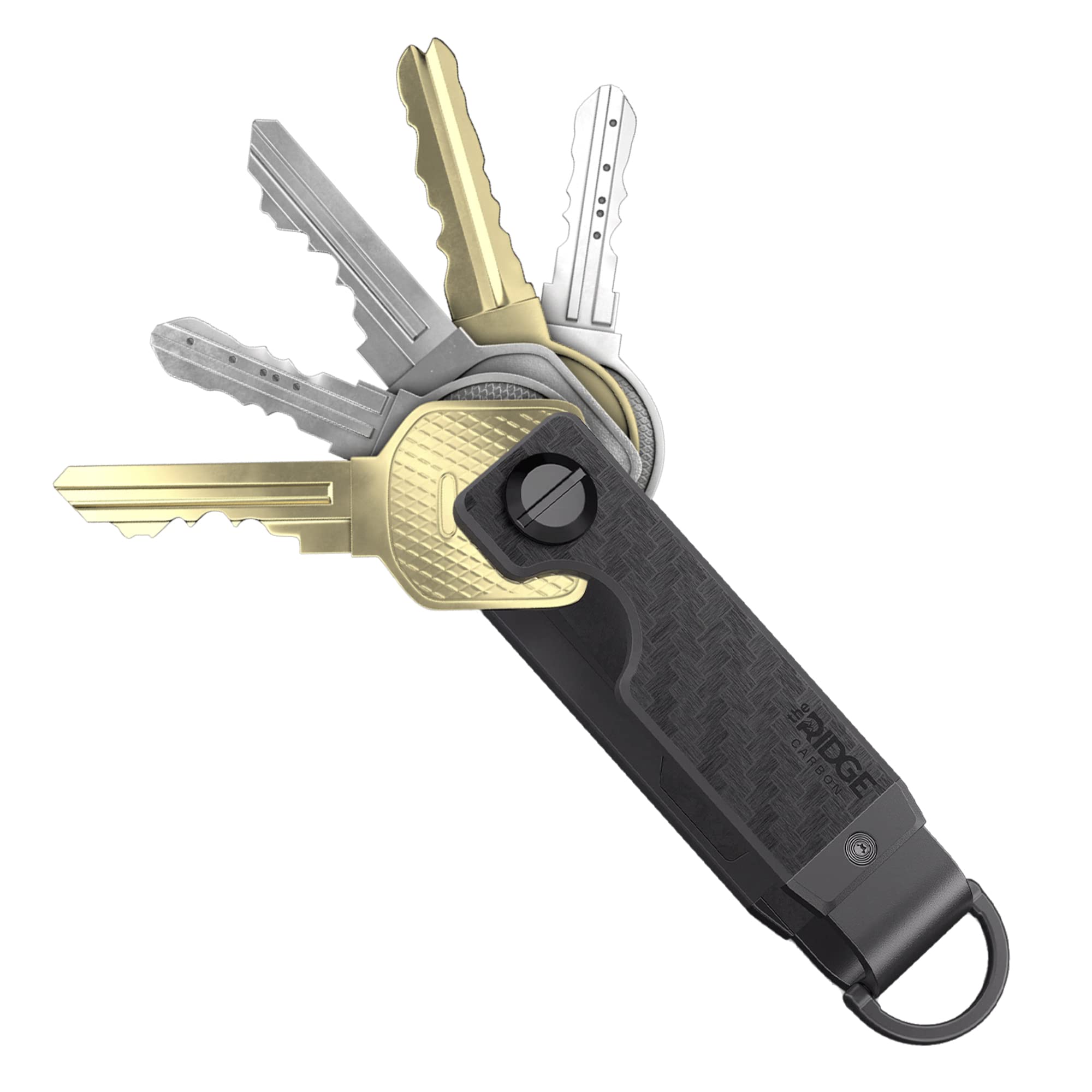 The Ridge Key Organizer - Slim Metal Key Holder for Men & Women | Minimalist Keychain with Secure Locking Mechanism (Holds 2-6 Keys) | Perfect for Home, Office, Travel & Everyday Carry (EDC)