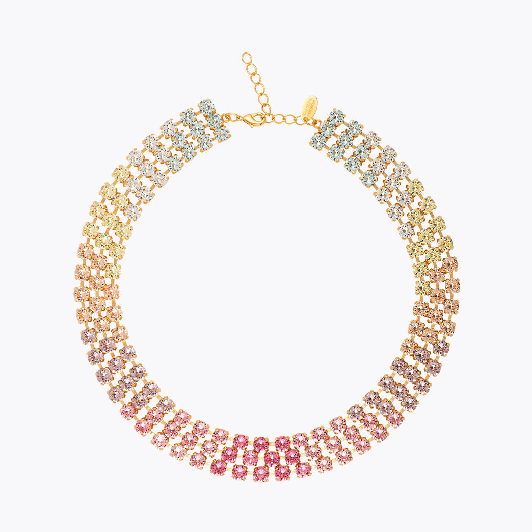 Rosanna Necklace - Pastel Rainbow Pendant Jewelry for Women | Elegant Layering Necklace for Everyday Wear, Gift for Her, Birthday & Anniversary Present