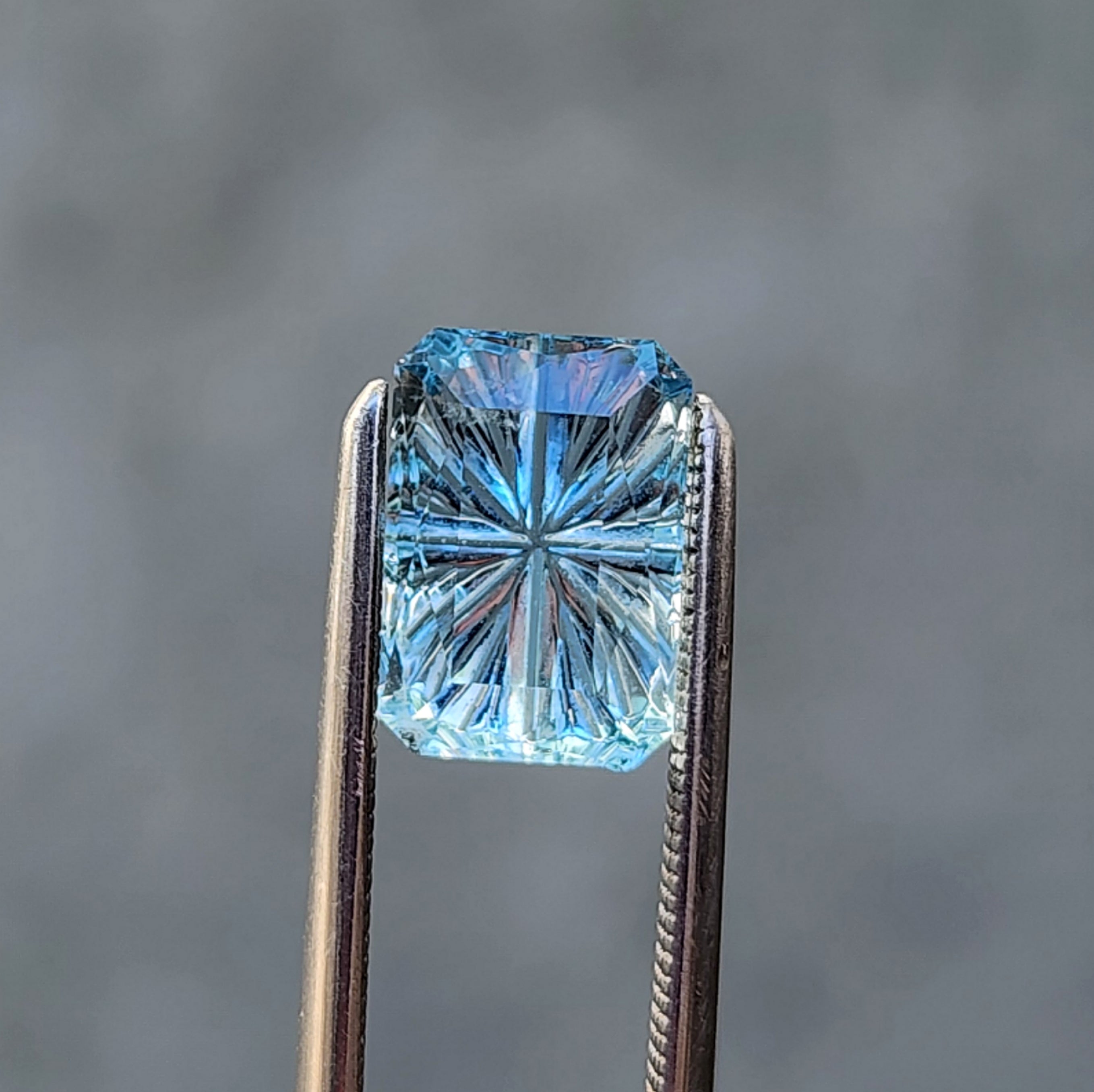 1.86ct Natural Fantasy Emerald Cut Colorado Aquamarine Gemstone - Elegant Jewelry for Engagement Rings & Necklaces