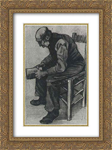 Vincent van Gogh Museum Art Print - 18x24 Gold Ornate Framed Painting with Double Matting - Perfect for Home Office Decor & Living Room Wall Art