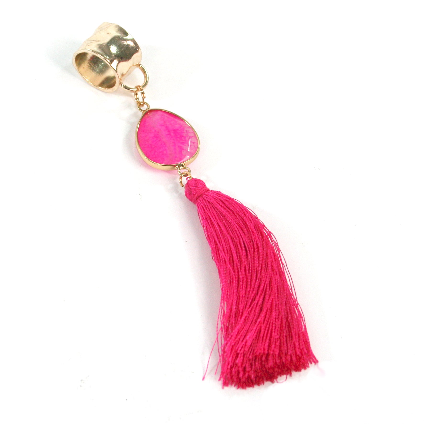 Natural Stone Crystal Tassel Scarf Jewelry - Elegant Boho Necklace for Women, Perfect for Festivals, Parties & Everyday Wear