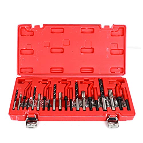 SANON 131Pcs Thread Repair Kit - Thread Chaser Set with Break Pins, Twist Drills, Hex Keys & Taps - Automotive Bolt & Screw Repair Tools for Cars, Trucks & Motorcycles - DIY Auto Maintenance & Engine Repair