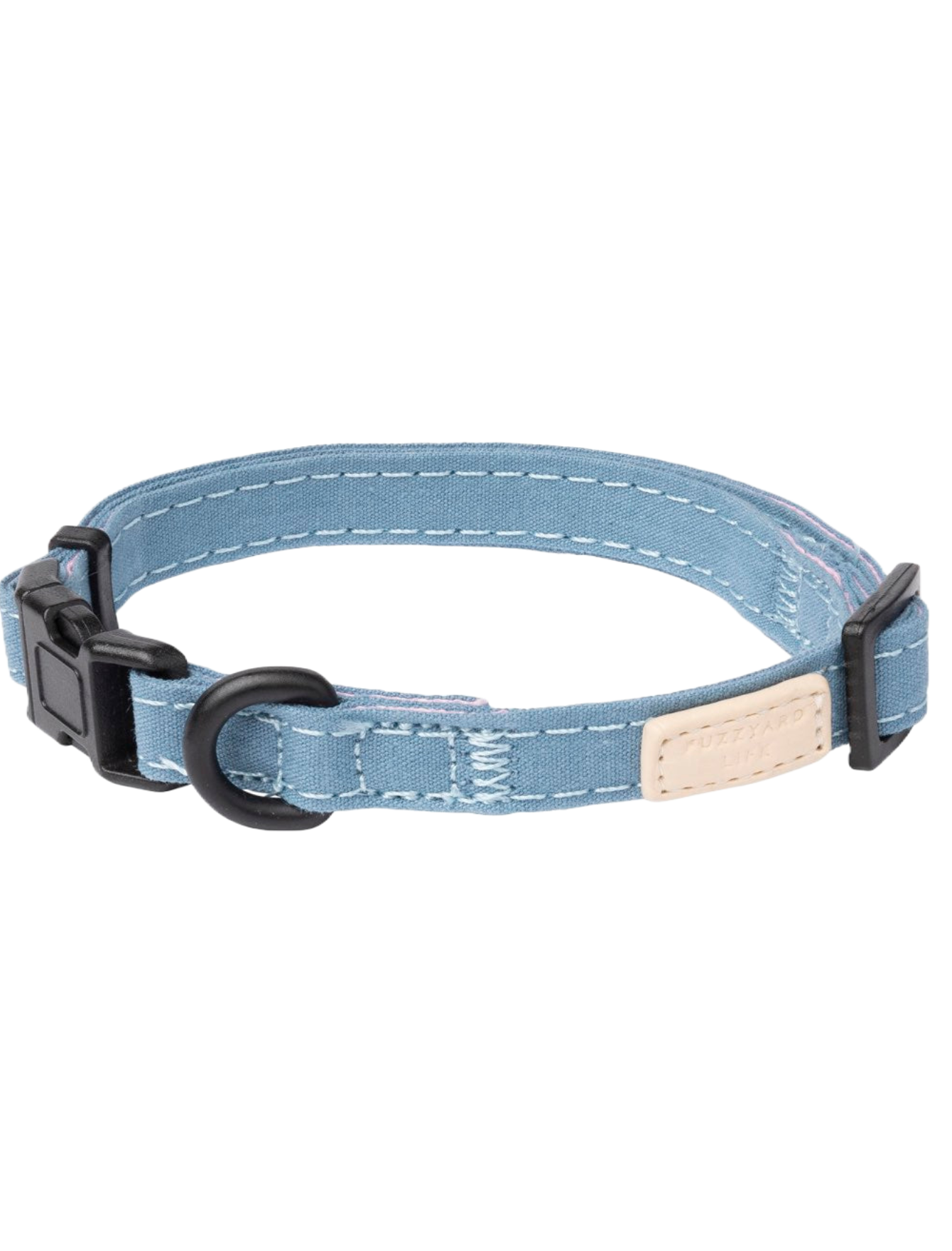 Fuzzyard Life French Blue Dog Collar - Adjustable & Comfortable Pet Collar for Small, Medium & Large Dogs - Perfect for Daily Walks, Training & Outdoor Adventures
