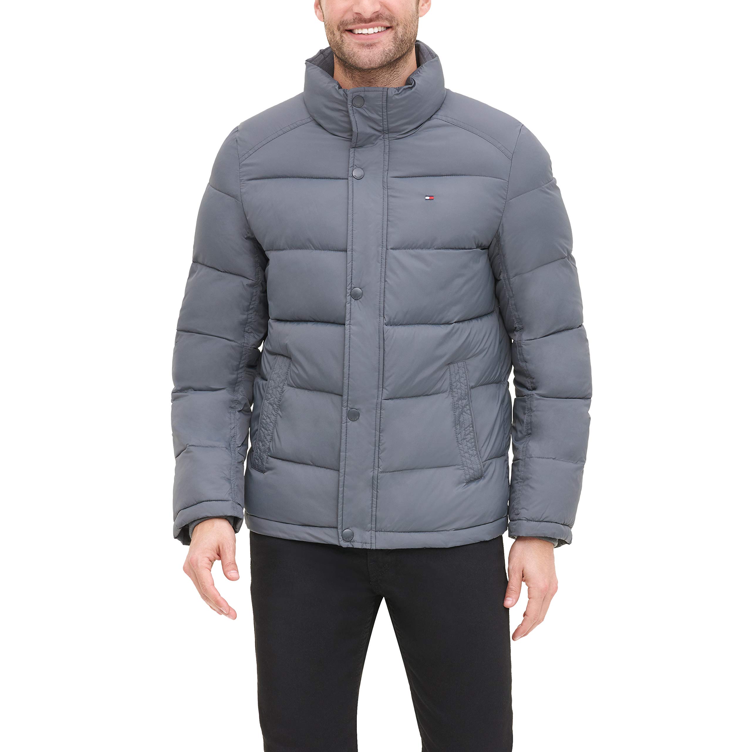 Tommy Hilfiger Men's Classic Puffer Jacket - Winter Warm Quilted Coat (Standard & Big & Tall Sizes) | Water-Resistant Lightweight Down Jacket for Outdoor Activities, Travel & Casual Wear