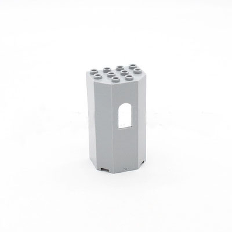 4Pcs 3x4x6 Turret Wall Panels with Windows - Building Blocks for Castle & Medieval Scenes - Perfect for LEGO® Compatible Bricks & DIY Creative Play
