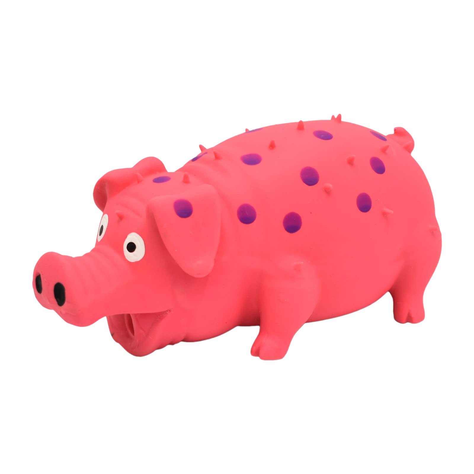 Small Christmas Dog Latex Squeaky Toy - Polka Dot Piglet Chew Toy for Puppies & Dogs | Holiday Pet Gift for Playtime & Training