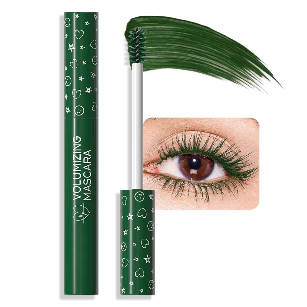 Waterproof Green Lash Mascara - Long Lasting Volumizing Vegan Eye Makeup for Natural Look | Cruelty-Free & Smudge Proof | Perfect for Daily Wear, Parties & Special Occasions