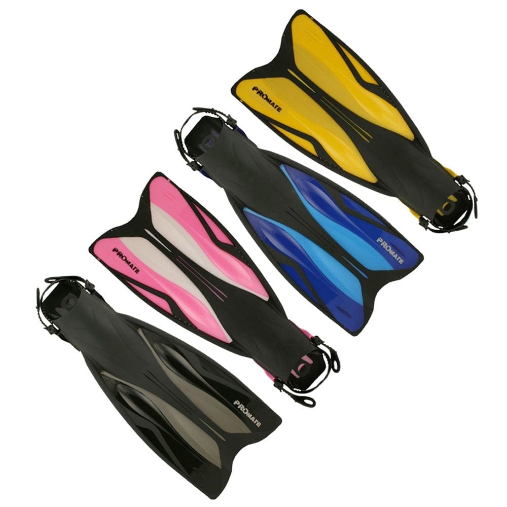 Promate Force Snorkeling Fins FN468 - Lightweight Diving Fins for Adults & Kids - Comfortable Swim Fins for Snorkeling, Scuba Diving & Beach Vacations