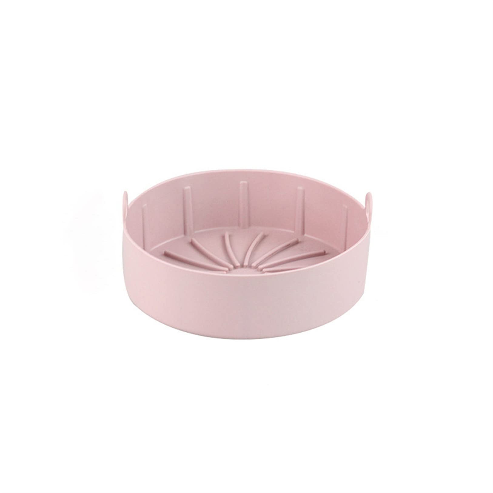 QBKBY Air Fryer Silicone Pot - Heat Resistant Silicone Bowl for Baking, Frying Chicken & Pizza - Reusable Air Fryer Accessories - Oven Safe - Pink (2-Pack) - Perfect for Healthy Cooking & Meal Prep