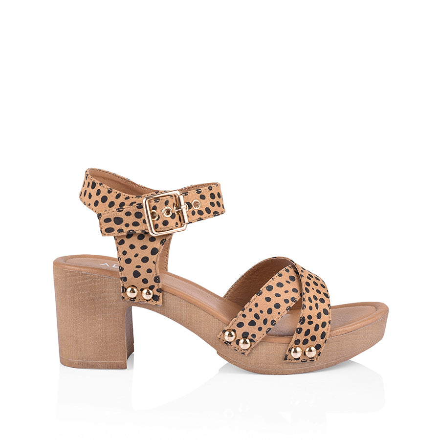 Lulu Clogs Women's Comfortable Slip-On Shoes - Nude Cheetah Print Microfiber - Perfect for Casual Wear, Home, and Outdoor Activities